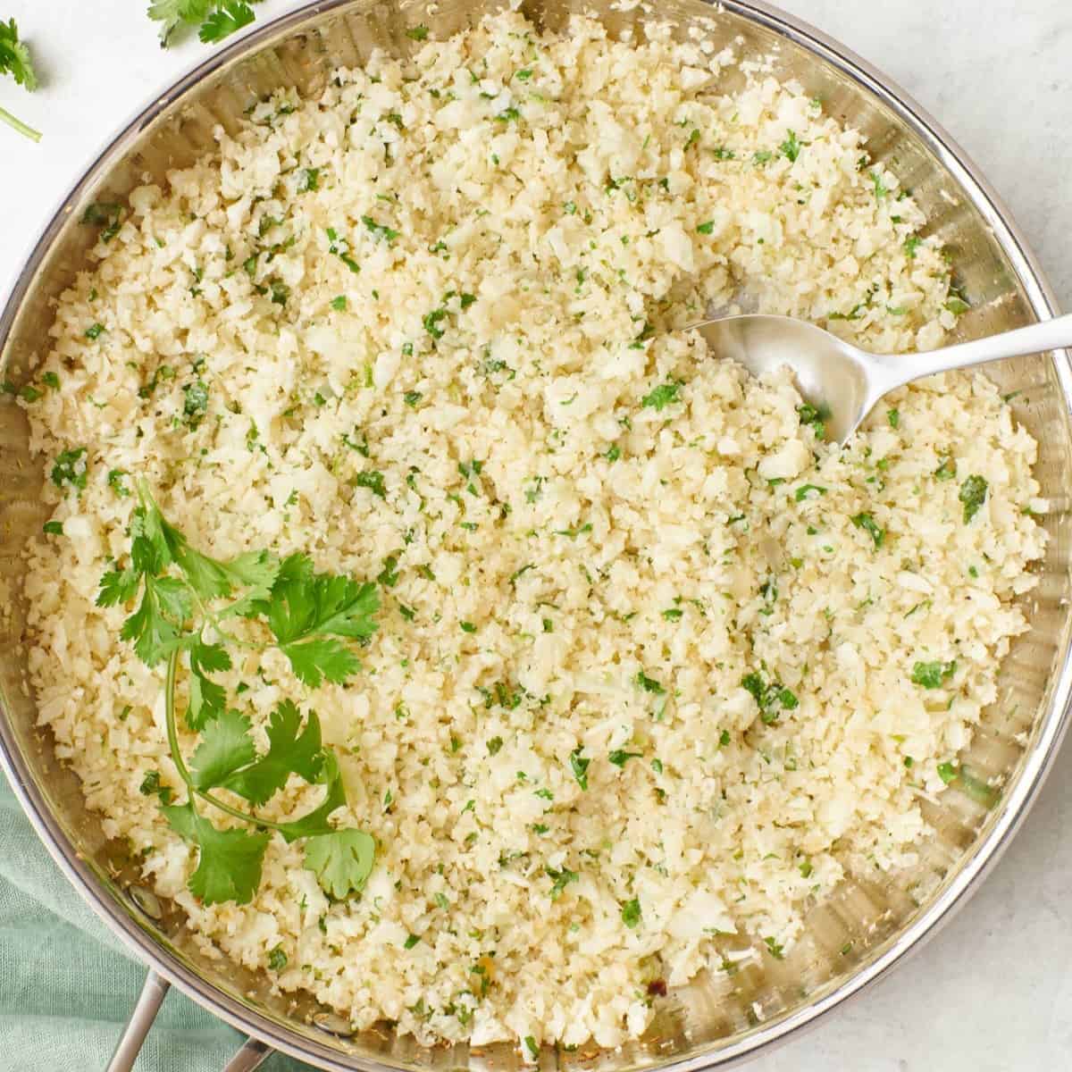 Cilantro lime cauliflower rice.