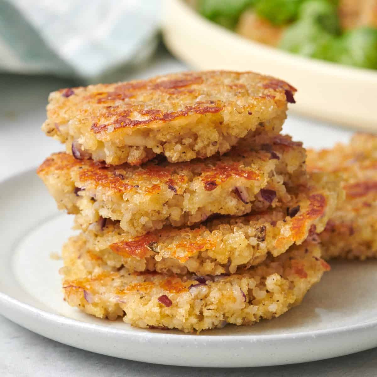 Crispy quinoa patties.