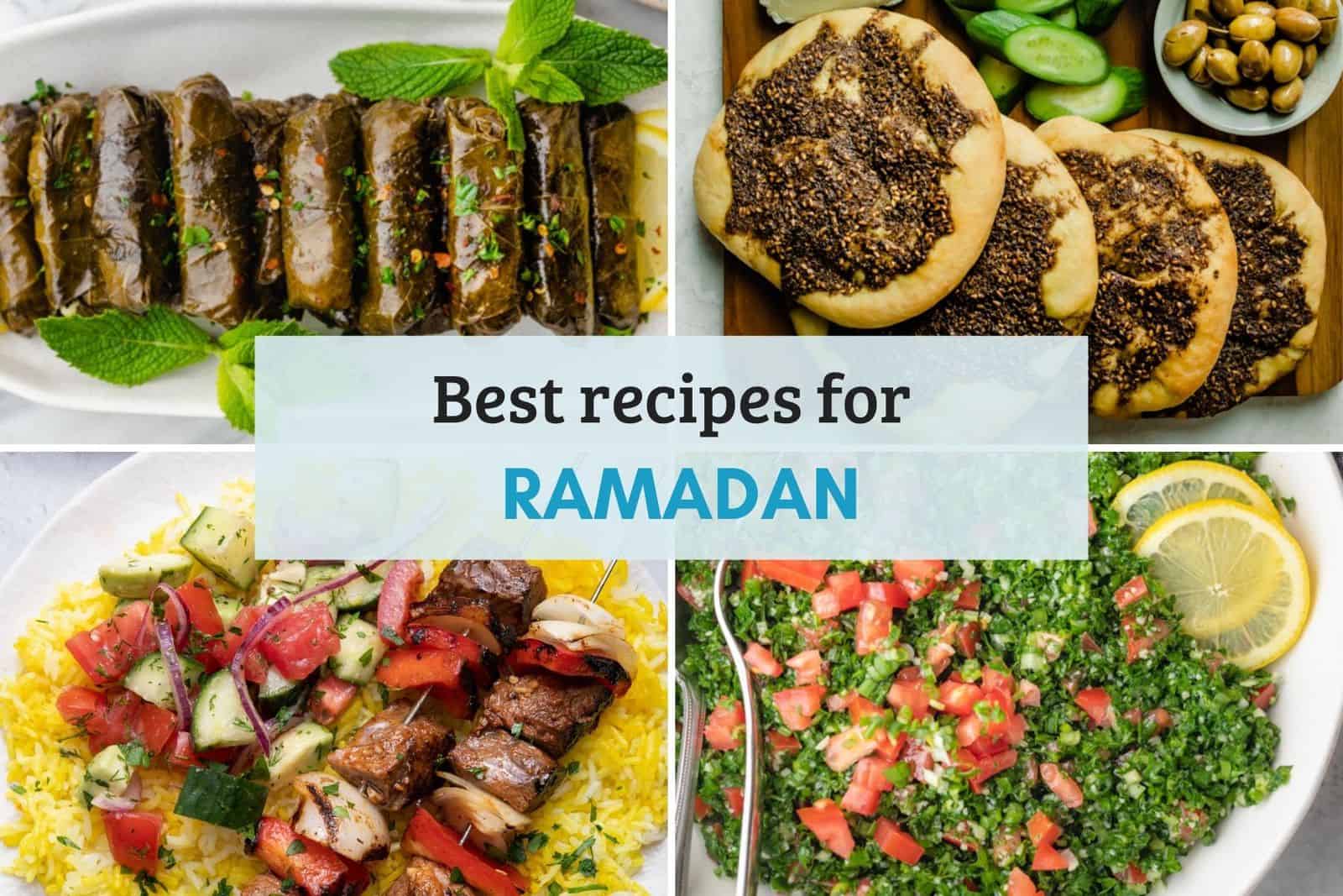 Round up of images for Ramadan meal ideas resized for landing page