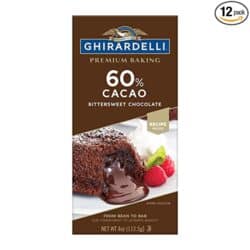 Ghirardelli 60% cacao bittersweet chocolate bar.