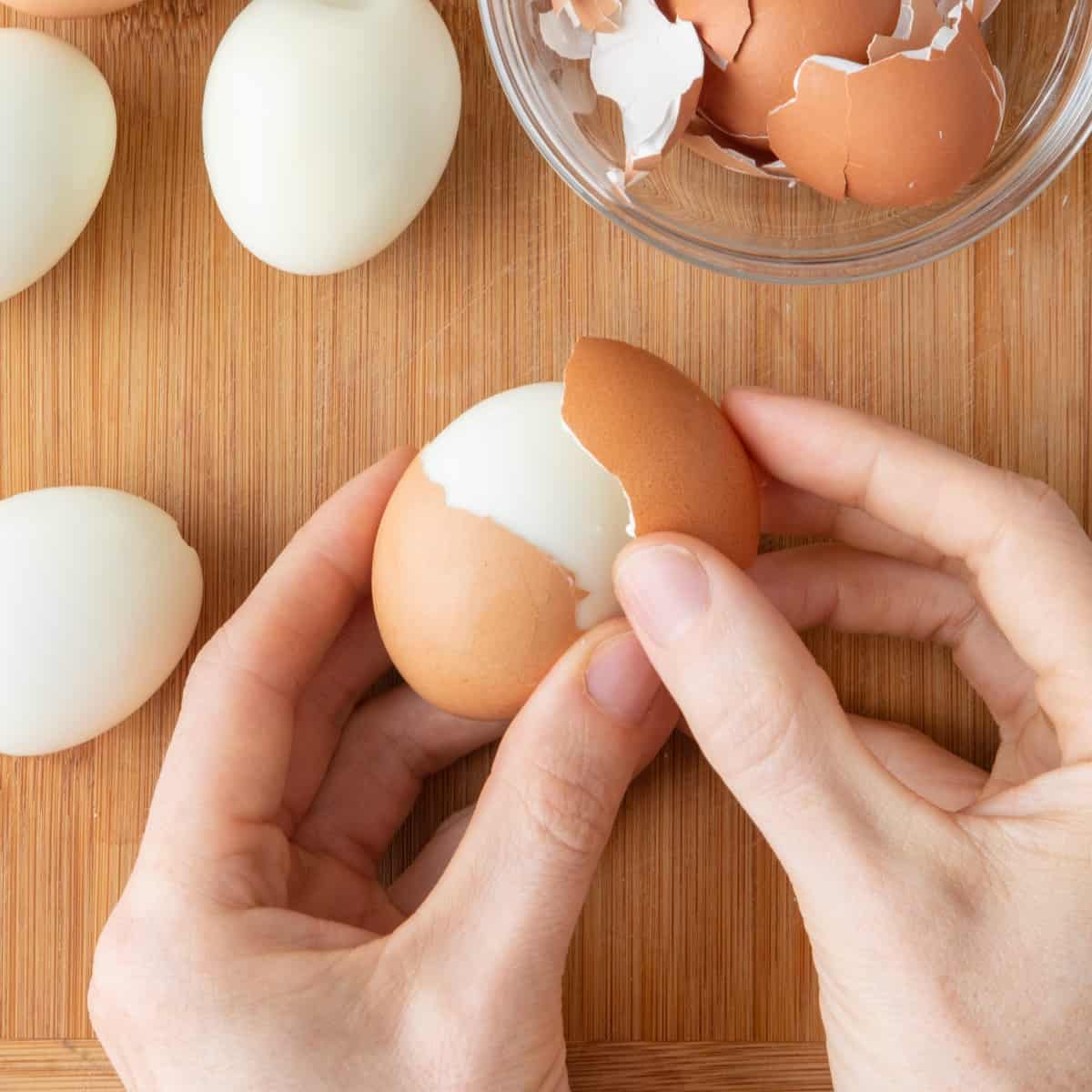 How to peel hard boiled eggs.