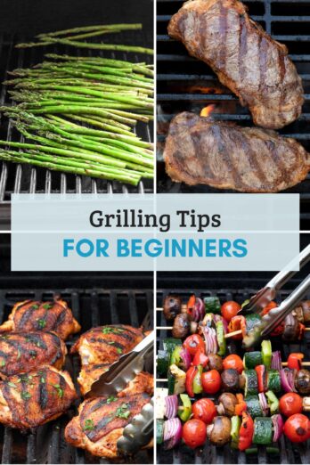 4 image collage for best grilling recipes for Summer.