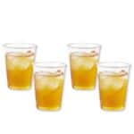 Set of 4 glass tumblers.