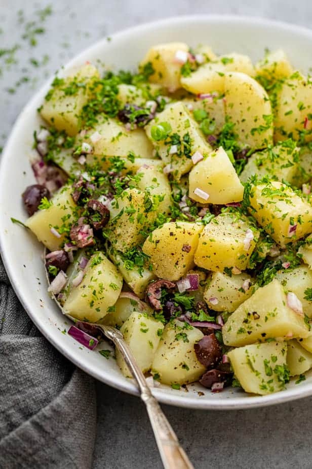 Mediterranean potato salad recipe with dijon mustard