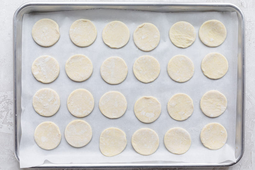 Puff pastry cut out into small circles