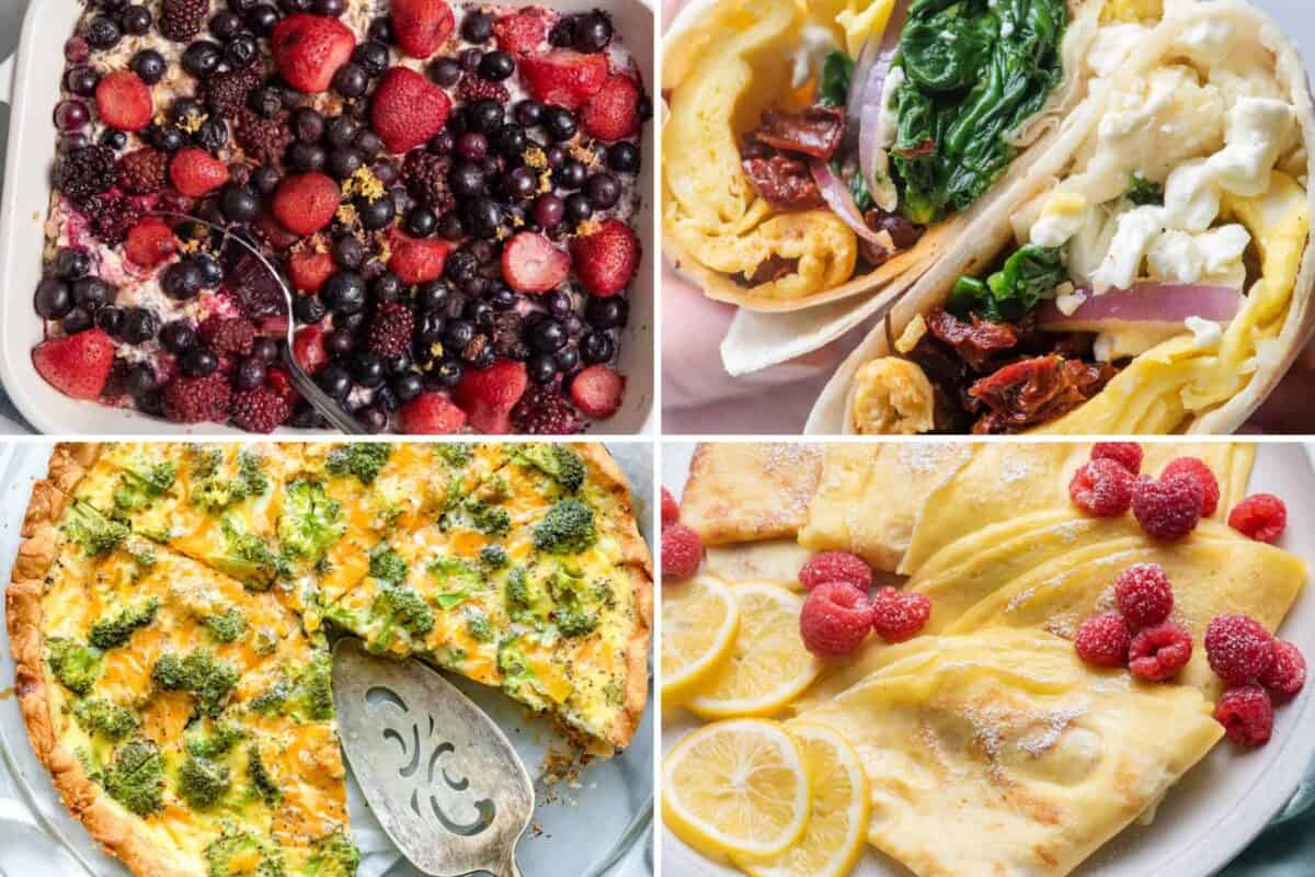 Roundup section image of collected breakfast recipes ideas.