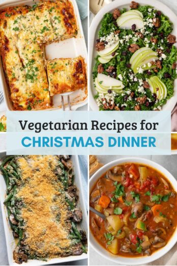 Vegetarian recipes for Christmas dinner.